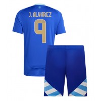 Camiseta Argentina Julian Alvarez #9 Visitante Equipación para niños Copa America 2024 manga corta (+ pantalones cortos)